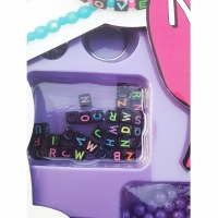 Kit pentru realizare bratari, 7 tipuri de margele, neon multicolor, GL Style R03-0538